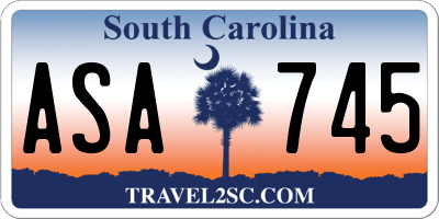 SC license plate ASA745