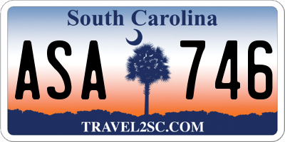 SC license plate ASA746