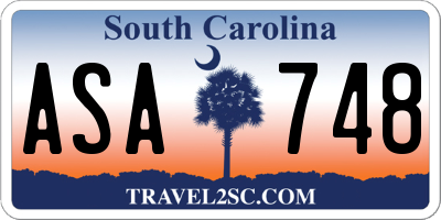 SC license plate ASA748