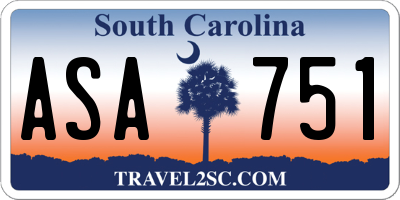 SC license plate ASA751
