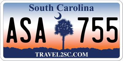 SC license plate ASA755