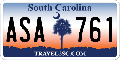 SC license plate ASA761