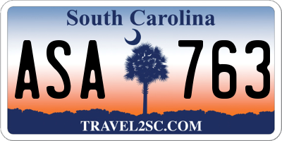 SC license plate ASA763