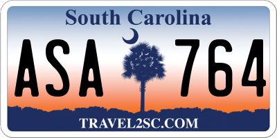 SC license plate ASA764