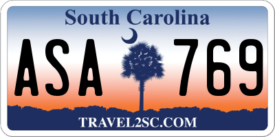 SC license plate ASA769
