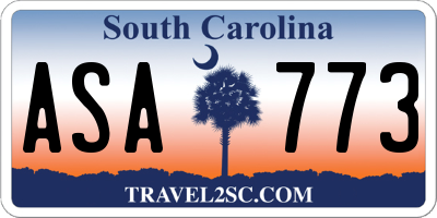 SC license plate ASA773