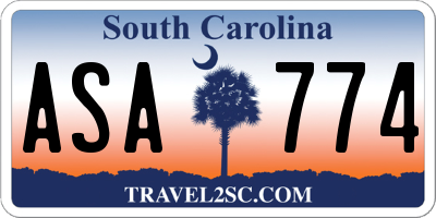 SC license plate ASA774