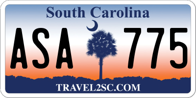 SC license plate ASA775