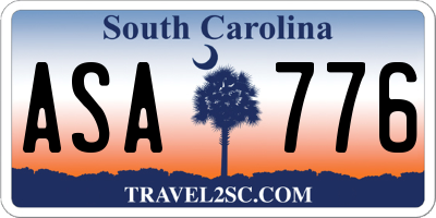 SC license plate ASA776
