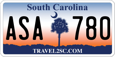 SC license plate ASA780