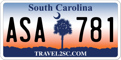 SC license plate ASA781