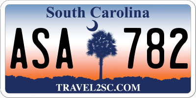 SC license plate ASA782