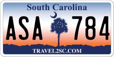 SC license plate ASA784