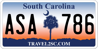 SC license plate ASA786