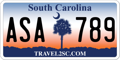 SC license plate ASA789