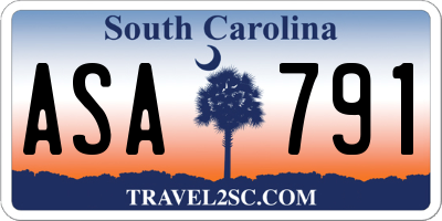 SC license plate ASA791