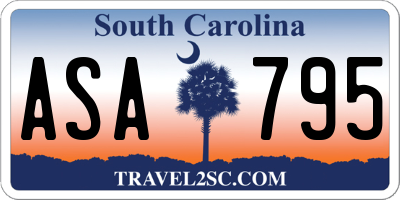 SC license plate ASA795