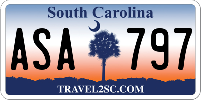 SC license plate ASA797