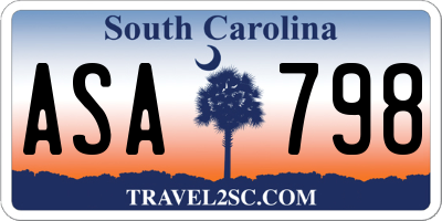SC license plate ASA798