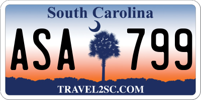 SC license plate ASA799
