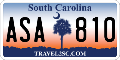 SC license plate ASA810