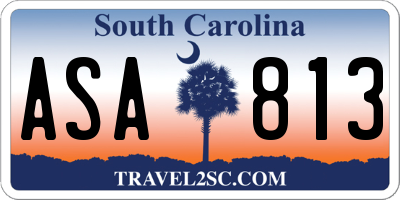SC license plate ASA813