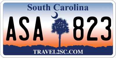 SC license plate ASA823