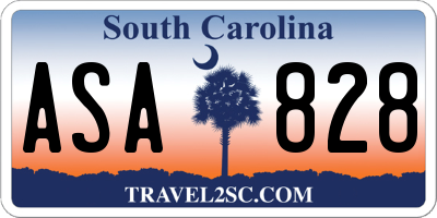 SC license plate ASA828