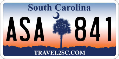 SC license plate ASA841