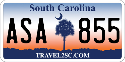SC license plate ASA855