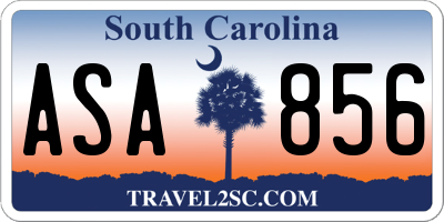SC license plate ASA856