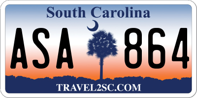 SC license plate ASA864