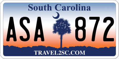 SC license plate ASA872