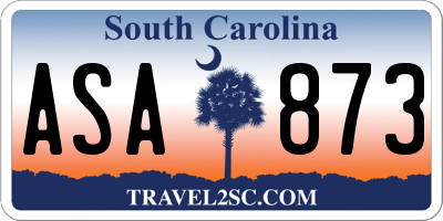 SC license plate ASA873