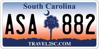 SC license plate ASA882
