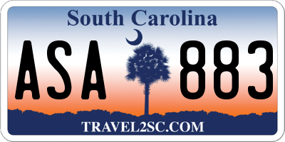 SC license plate ASA883