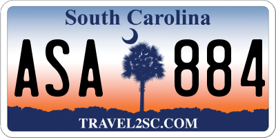 SC license plate ASA884