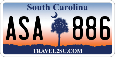 SC license plate ASA886