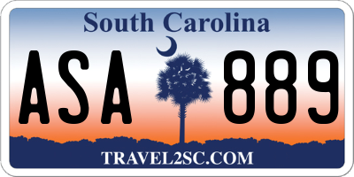 SC license plate ASA889