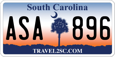 SC license plate ASA896