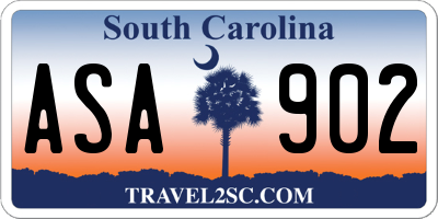 SC license plate ASA902