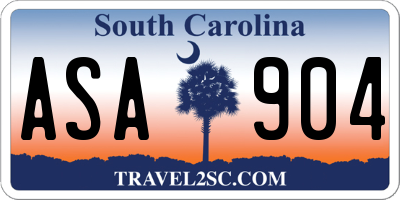 SC license plate ASA904