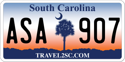 SC license plate ASA907