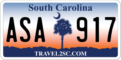 SC license plate ASA917