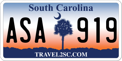 SC license plate ASA919