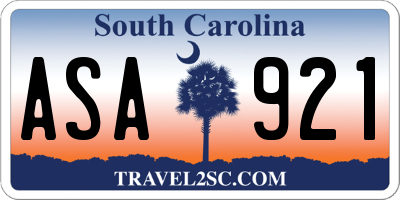 SC license plate ASA921