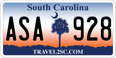 SC license plate ASA928
