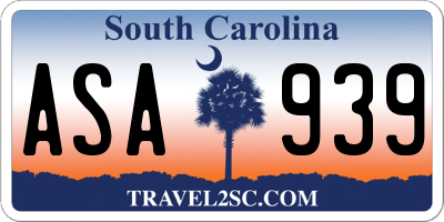 SC license plate ASA939
