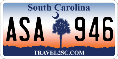 SC license plate ASA946