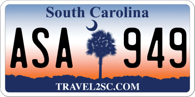 SC license plate ASA949